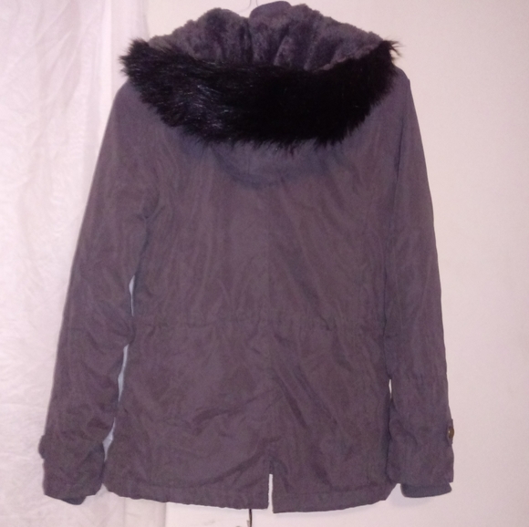 Fur trim Hooded Jacket - Picture 3 of 5